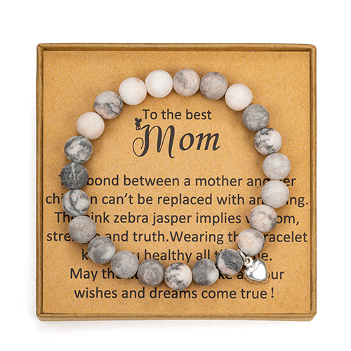 Gifts for Mom - Natural Stone Bracelets for Women Girls Mothers Birthday Christmas Day with Card and Gift Box